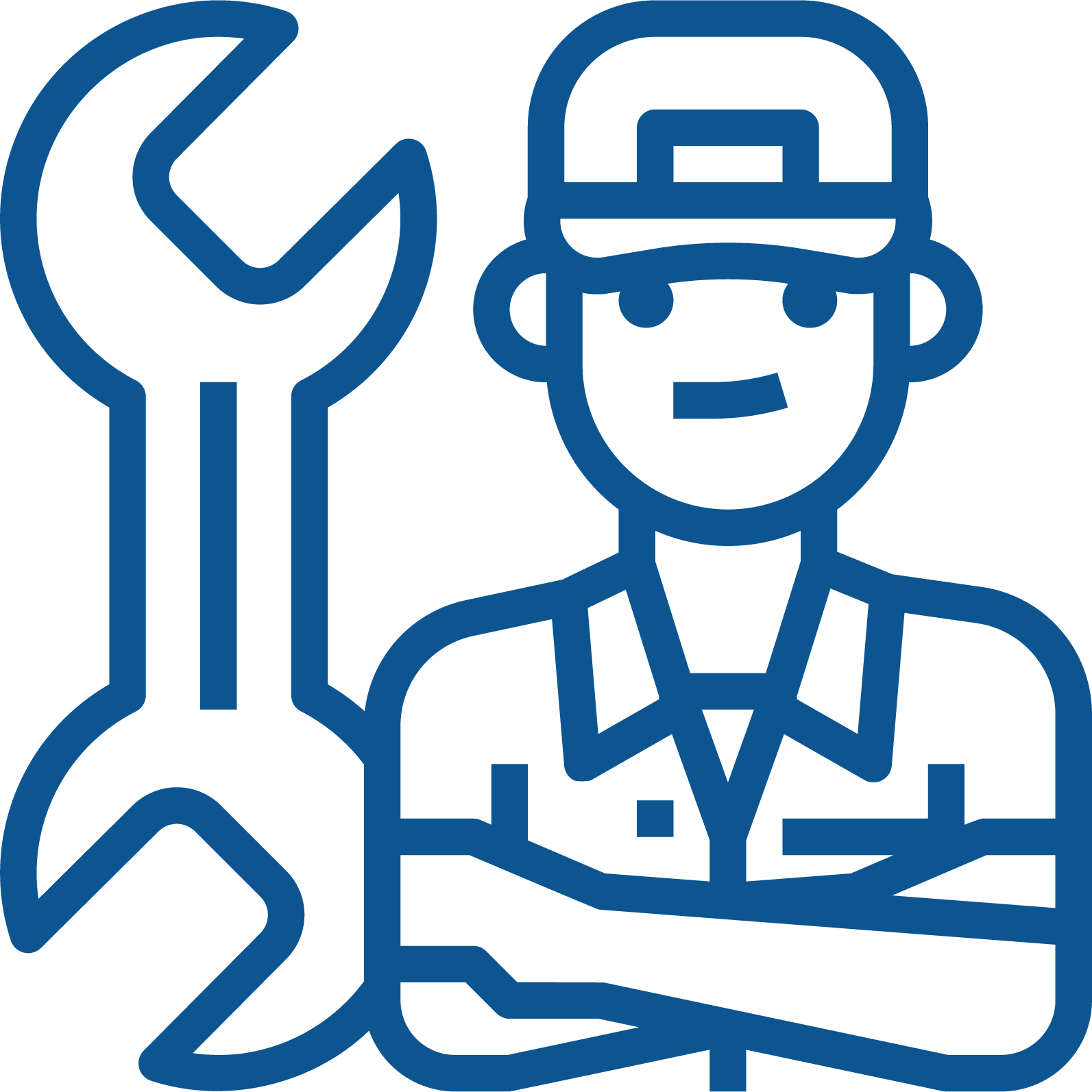 Icon of a technician with a wrench.